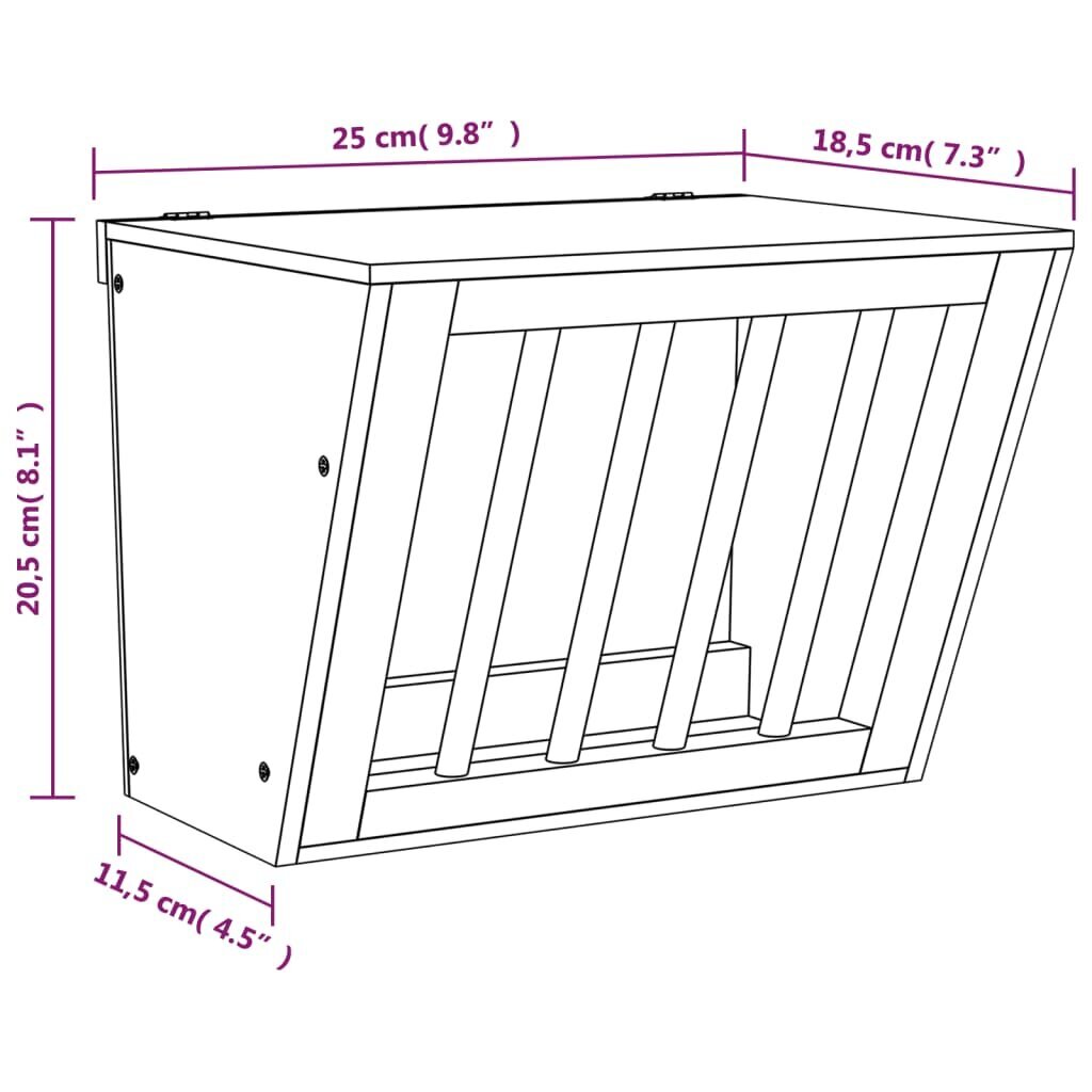 Heinäteline kaneille, 25x18,5x20,5cm hinta ja tiedot | Syöttihäkit | hobbyhall.fi