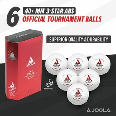 joola prime pöytätennispallot 6kpl, valkoinen hinta ja tiedot | Pingispallot | hobbyhall.fi