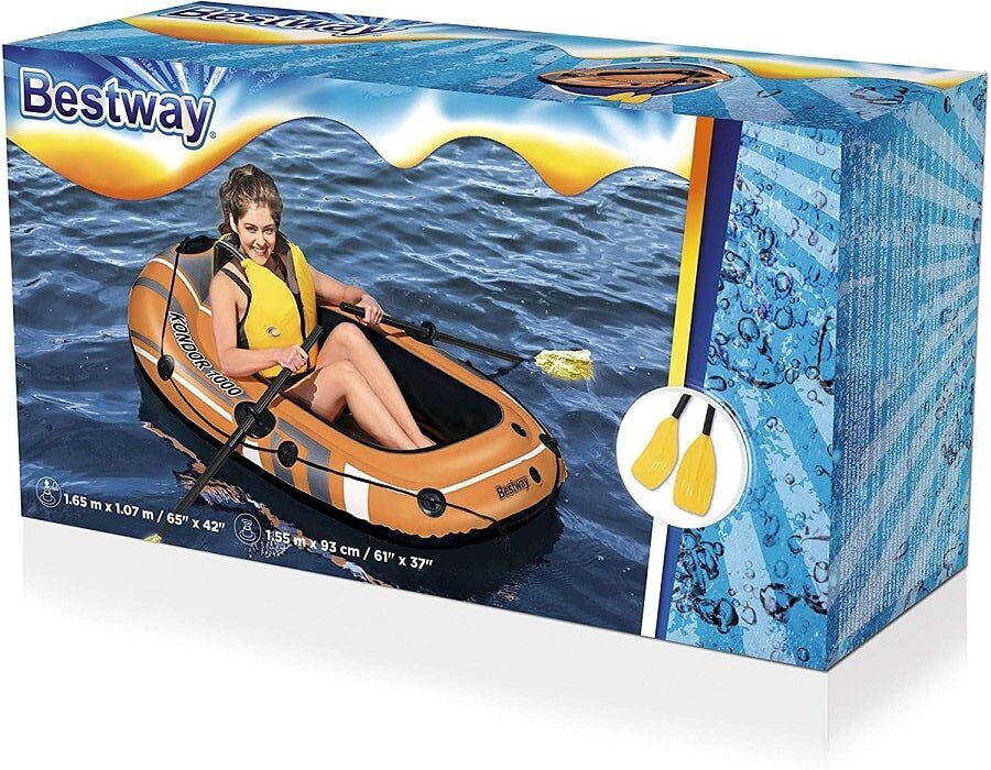 Bestway Kumivenesarja Kondor 1000 155x93 cm hinta ja tiedot | Veneet ja kajakit | hobbyhall.fi