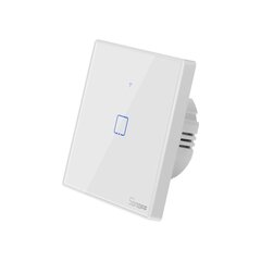 Älykäs kosketuskytkin Sonoff T2EU1C-TX, 1 kanava, 600 W, 230 VAC, kosketusherkkä, sovellus, Wi-Fi, ääniohjaus ja SONOFF-kaukosäädin (SONOFF-kaukosäädin ei sisälly) hinta ja tiedot | Sonoff Kodin turvajärjestelmät | hobbyhall.fi