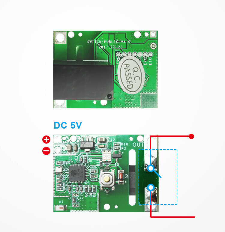 Älykäs Wi-Fi 5V -relemoduuli Sonoff RE5V1C -pulssi- ja itselukittuvilla tiloilla, sovellusohjattu, Wi-Fi, ääniohjaus hinta ja tiedot | Turvajärjestelmien ohjaimet | hobbyhall.fi