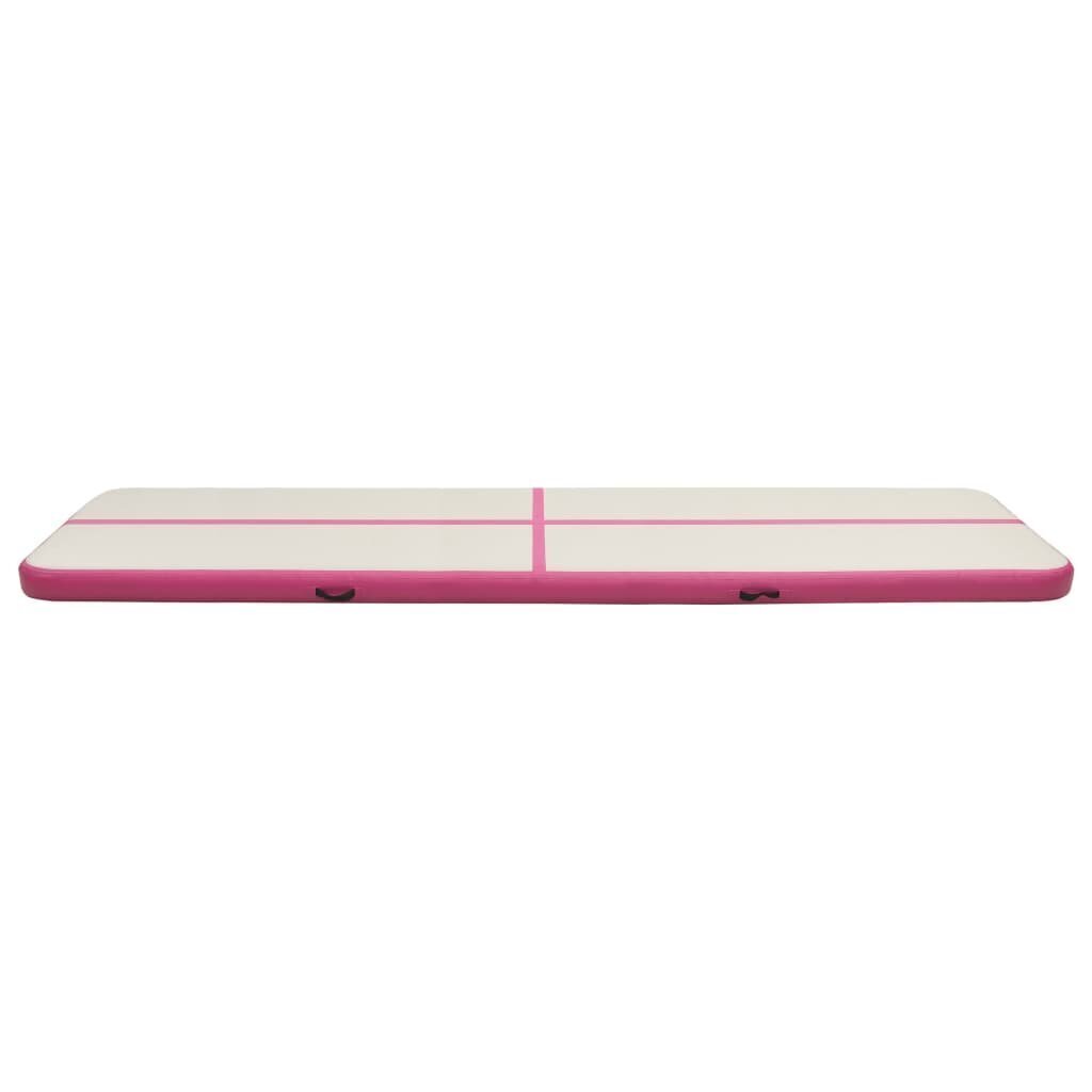 vidaXL Täytettävä voimistelumatto pumpulla 800x100x20 cm PVC pinkki hinta ja tiedot | Joogamatot | hobbyhall.fi