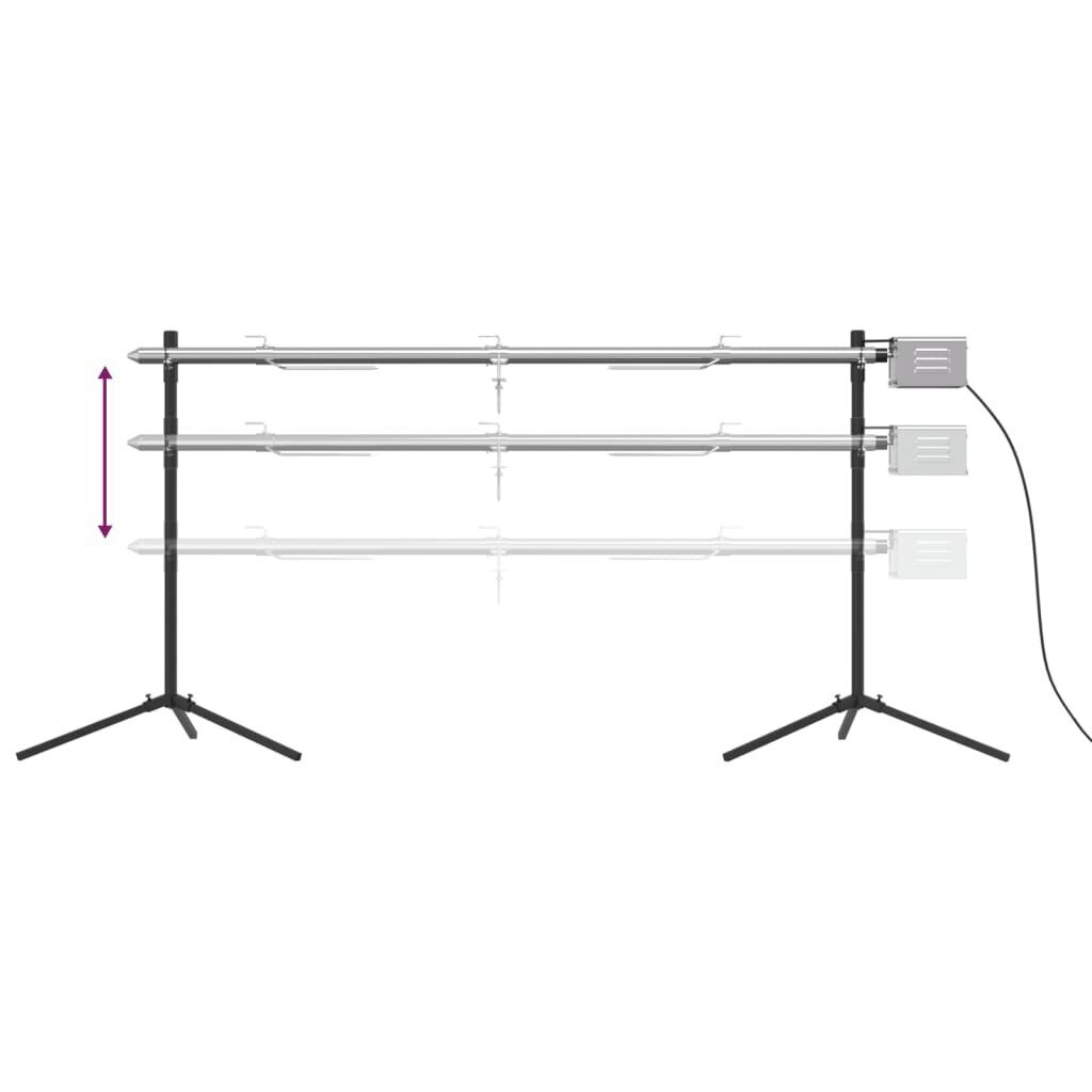 vidaXL automaattinen grilli moottorilla, 150x46,5x82,5cm, teräs hinta ja tiedot | Grillit | hobbyhall.fi