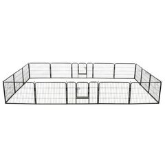 vidaXL Pentuaitaus 16 paneelia teräs 60x80 cm musta hinta ja tiedot | Kuljetushäkit ja kuljetuslaatikot | hobbyhall.fi