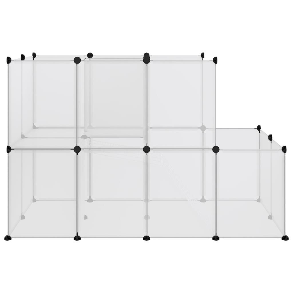 vidaXL Pieneläinhäkki läpinäkyvä 142x74x93 cm PP ja teräs hinta ja tiedot | Kuljetushäkit ja kuljetuslaatikot | hobbyhall.fi