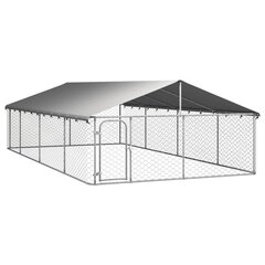 vidaXL Koiran ulkohäkki katoksella 600x300x150 cm hinta ja tiedot | vidaXL Koirat | hobbyhall.fi