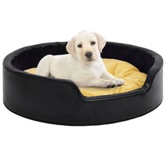 vidaXL Koiran peti musta ja keltainen 99x89x21 cm plyysi ja keinonahka hinta ja tiedot | Pedit ja pesät | hobbyhall.fi