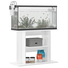 vidaXL Akvaarioteline korkeakiilto valkoinen 80x35x60 cm tekninen puu hinta ja tiedot | Akvaariotarvikkeet | hobbyhall.fi