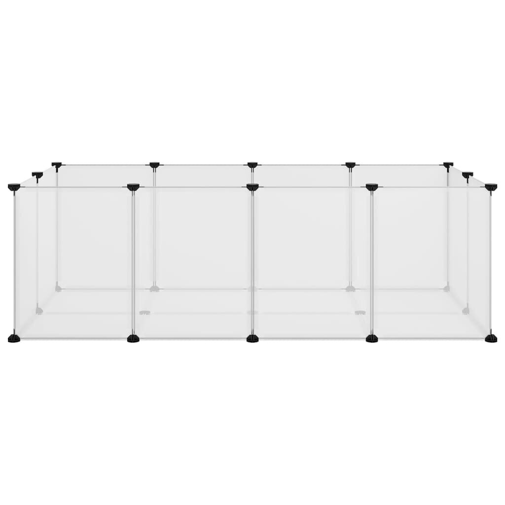 vidaXL Pieneläinhäkki läpinäkyvä 144x74x46,5 cm PP ja teräs hinta ja tiedot | Kuljetushäkit ja kuljetuslaatikot | hobbyhall.fi