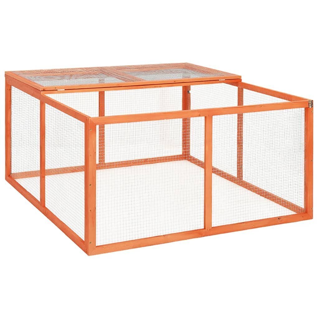 vidaXL Kaninkoppi 124x120x60 cm täysi kuusi hinta ja tiedot | Kuljetushäkit ja kuljetuslaatikot | hobbyhall.fi