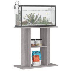 vidaXL Akvaarioteline harmaa Sonoma 60x30x60 cm tekninen puu hinta ja tiedot | Akvaariotarvikkeet | hobbyhall.fi