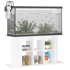 vidaXL Akvaarioteline valkoinen 120x40x60 cm tekninen puu hinta ja tiedot | Akvaariotarvikkeet | hobbyhall.fi