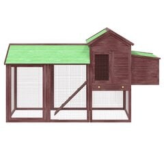 vidaXL Kanankoppi mokka 193x65x117 cm täysi mänty hinta ja tiedot | Lintulaudat ja lintuhäkit | hobbyhall.fi