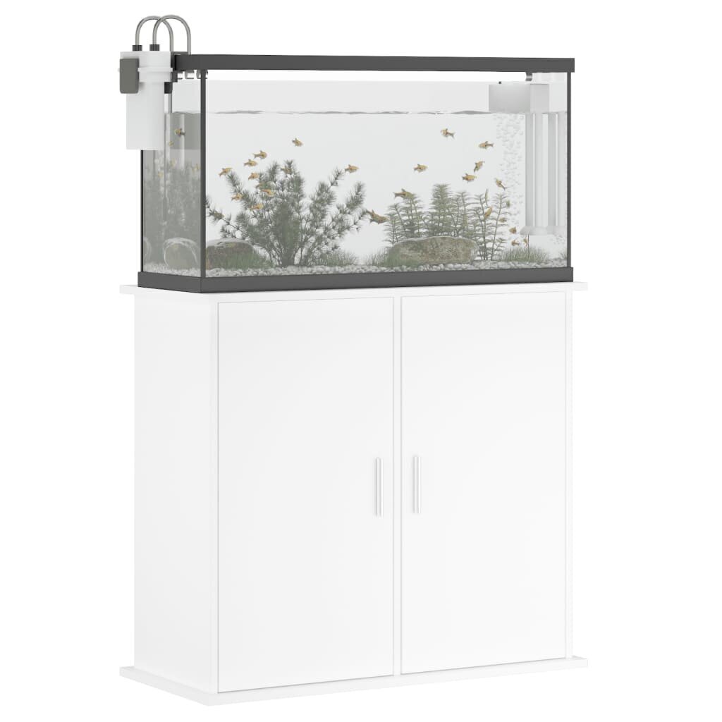 vidaXL Akvaarioteline valkoinen 81x36x73 cm tekninen puu hinta ja tiedot | Akvaariotarvikkeet | hobbyhall.fi