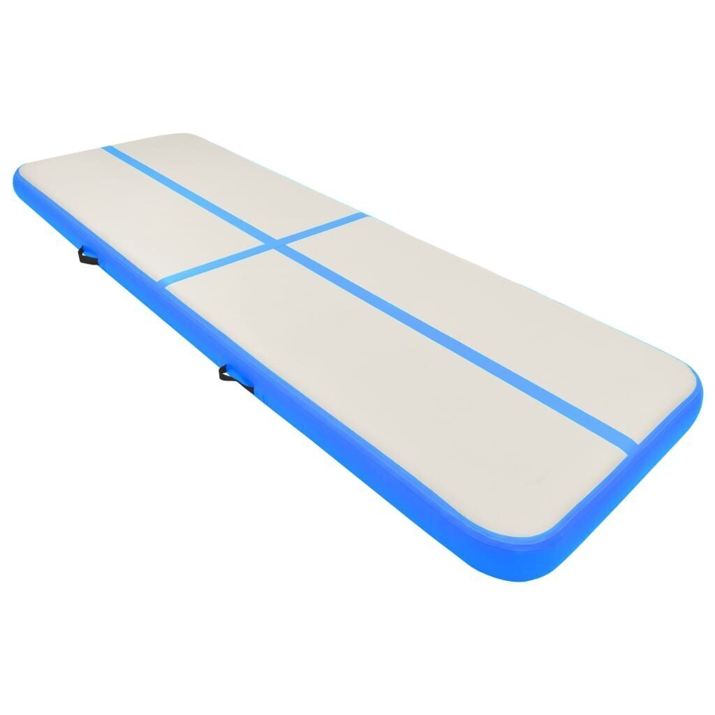 vidaXL Täytettävä voimistelumatto pumpulla 500x100x15 cm PVC sininen hinta ja tiedot | Joogamatot | hobbyhall.fi