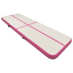 vidaXL Täytettävä voimistelumatto pumpulla 300x100x20 cm PVC pinkki hinta ja tiedot | vidaXL Kuntoiluvälineet | hobbyhall.fi