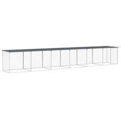 vidaXL Kanahäkki katolla antrasiitti 603x98x90 cm galvanoitu teräs hinta ja tiedot | Lintulaudat ja lintuhäkit | hobbyhall.fi