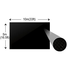 Suorakulmainen Musta PE Uima-altaan suoja 10x5 m hinta ja tiedot | Uima-allastarvikkeet | hobbyhall.fi