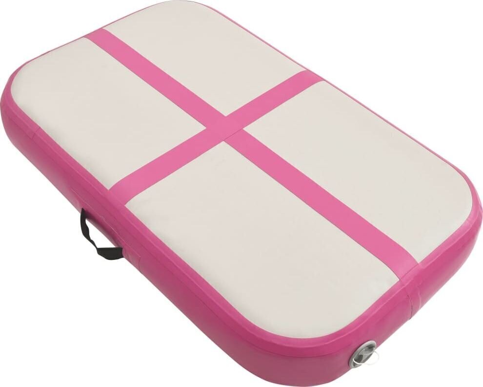 vidaXL Täytettävä voimistelumatto pumpulla 60x100x15 cm PVC pinkki hinta ja tiedot | Joogamatot | hobbyhall.fi