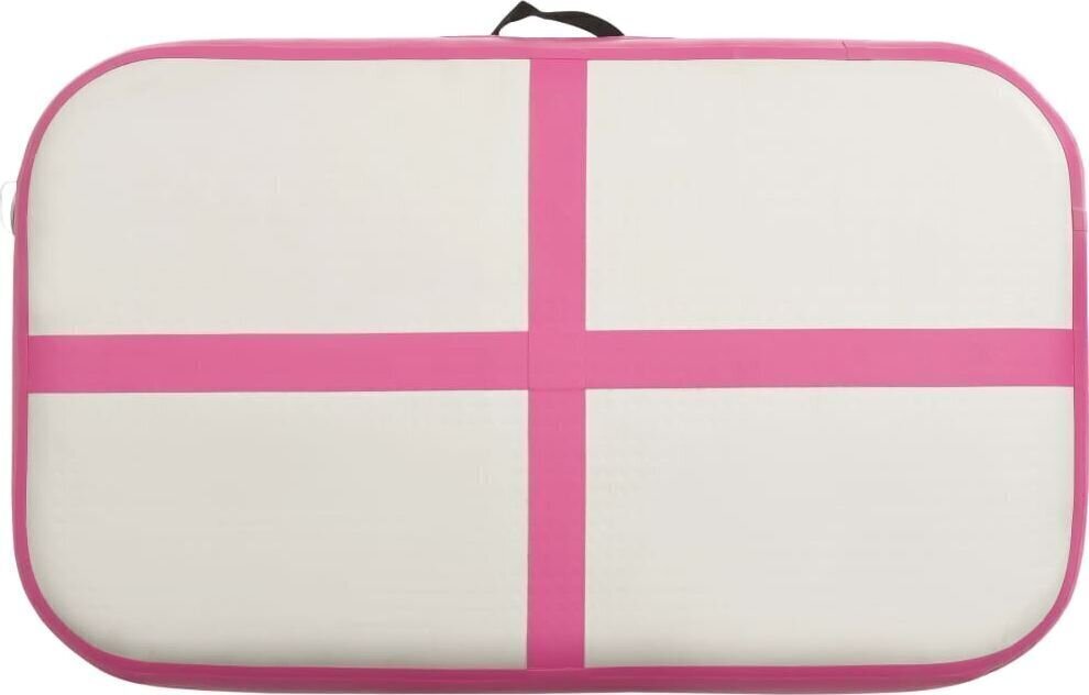 vidaXL Täytettävä voimistelumatto pumpulla 60x100x15 cm PVC pinkki hinta ja tiedot | Joogamatot | hobbyhall.fi