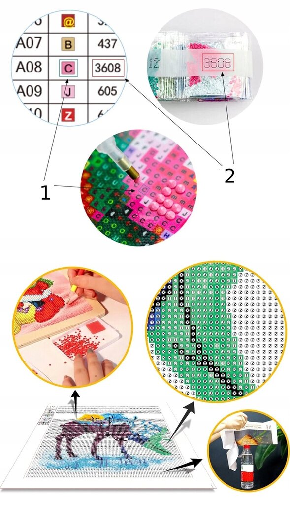 LARGE 5D DIAMOND EMBROIDERY Set Mosaiikki kuva D49 hinta ja tiedot | Timanttimaalaukset | hobbyhall.fi