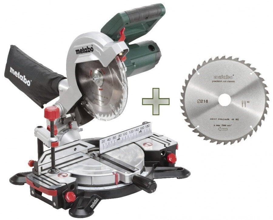 Metabo katkaisu- ja jiirisaha KS 216 M Lasercut + varaterä 628060000&MET hinta ja tiedot | Sahat ja sirkkelit | hobbyhall.fi