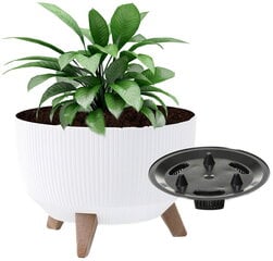 Kukkaruukku jaloilla valkoisella insertillä 24x20 ROMA Eco ROMA Eco hinta ja tiedot | Kukkaruukut | hobbyhall.fi