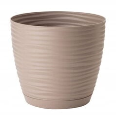 Pyöreä muovinen kukkaruukku pohjalla Beige 12.7x11.8cm hinta ja tiedot | Kukkaruukut | hobbyhall.fi