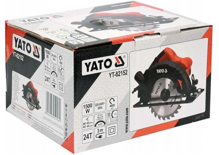 Pyörösaha YATO 1500W 185mm YT-82152 hinta ja tiedot | Sahat ja sirkkelit | hobbyhall.fi