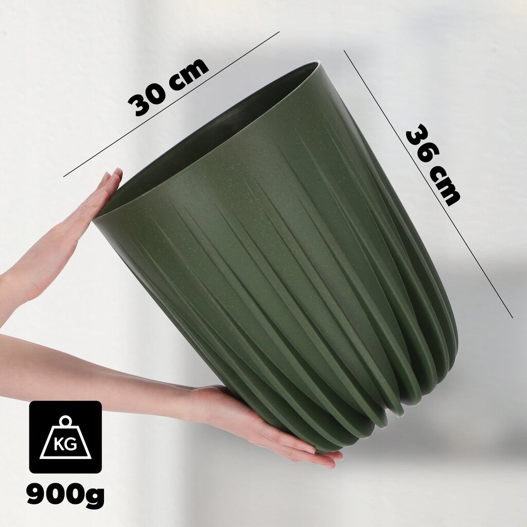 Eco-kukkaruukun kansi + vihreä sisäosa 30x36cm hinta ja tiedot | Kukkaruukut | hobbyhall.fi