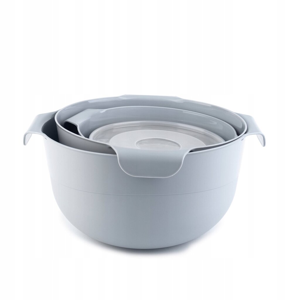 Keittiökulhot 7El + Colander 3L muovi vaaleanharmaa hinta ja tiedot | Astiat | hobbyhall.fi