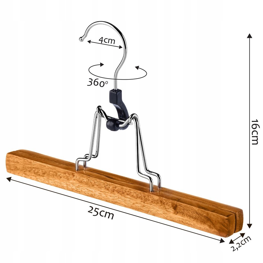 Puinen kaksinkertainen kääntyvä housuripustin hinta ja tiedot | Vaateripustimet ja pukupussit | hobbyhall.fi