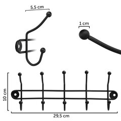 Seinävaateripustin seinälle 5 koukulla hinta ja tiedot | Vaateripustimet ja pukupussit | hobbyhall.fi