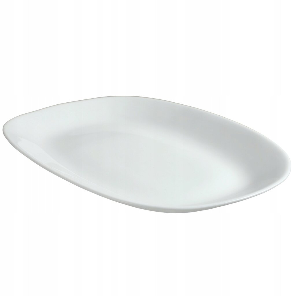 Platter Oval Plate Valkoinen 22x16cm lasinen tarjoilulautanen hinta ja tiedot | Astiat | hobbyhall.fi