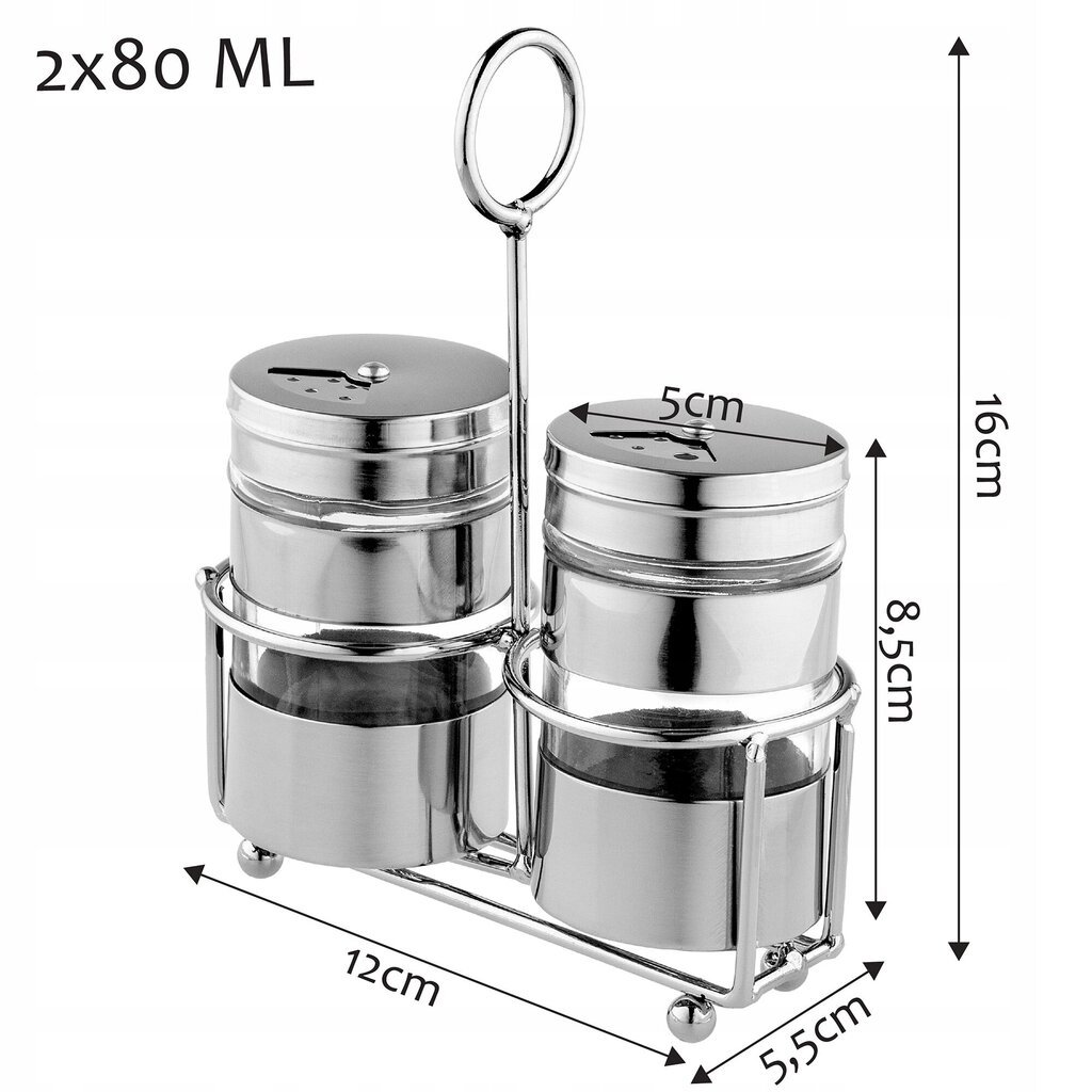 Maustesuola- ja pippurisiristimet jalustalla hinta ja tiedot | Maustemyllyt ja maustepurkit | hobbyhall.fi