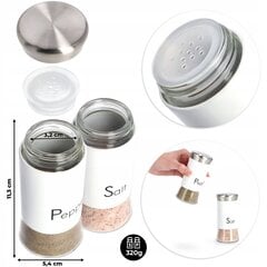 Salt Shaker Salt Seasoner White Container 150ml hinta ja tiedot | Maustemyllyt ja maustepurkit | hobbyhall.fi