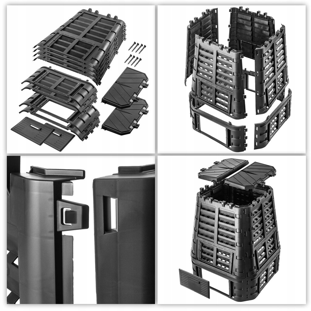 Modulaarinen kompostori ympäri vuoden pakkasenkestävä 740L hinta ja tiedot | Kompostorit ja jäteastiat | hobbyhall.fi