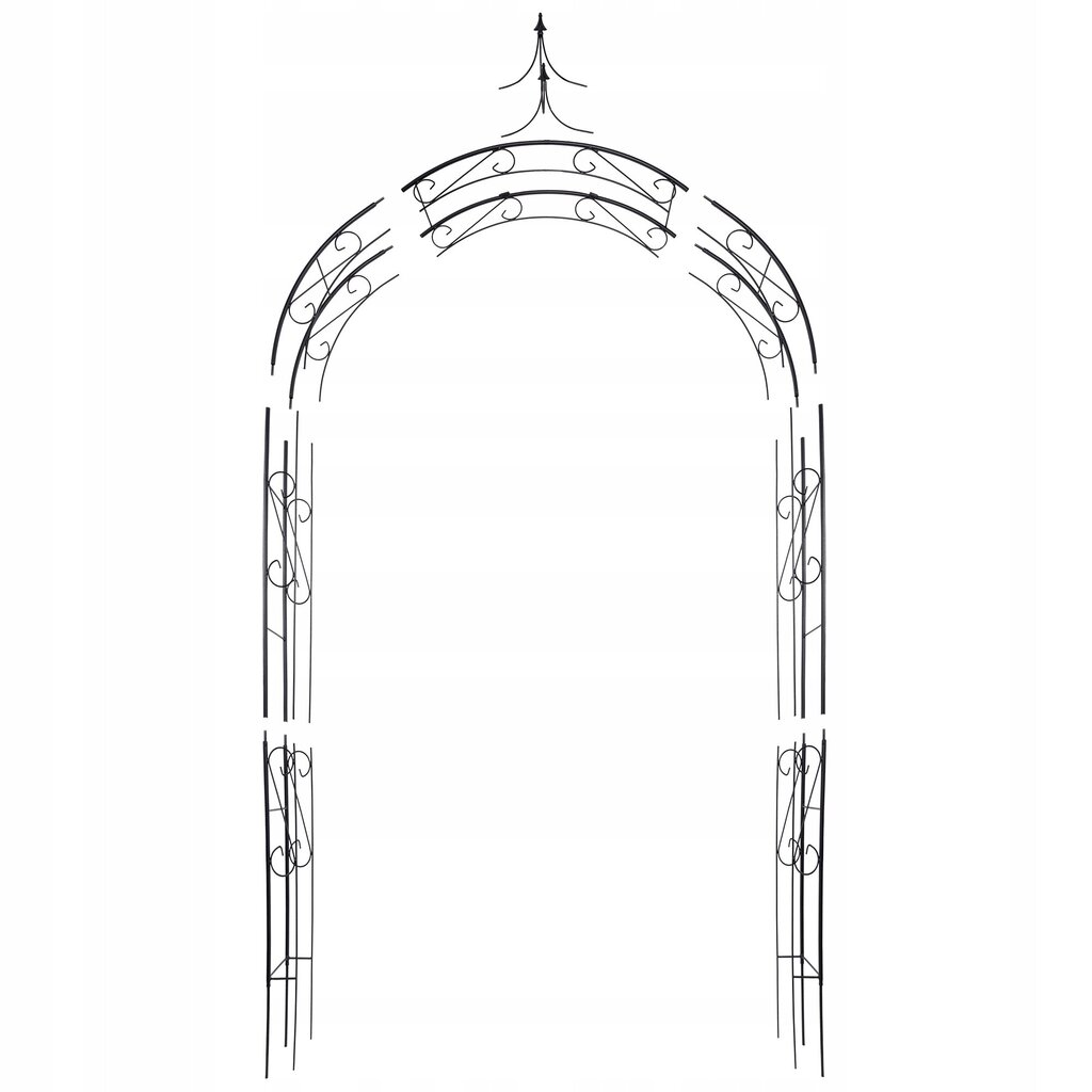 Garden Pergola metallikaari kukille ruusuille 281cm hinta ja tiedot | Puutarhapaviljongit | hobbyhall.fi