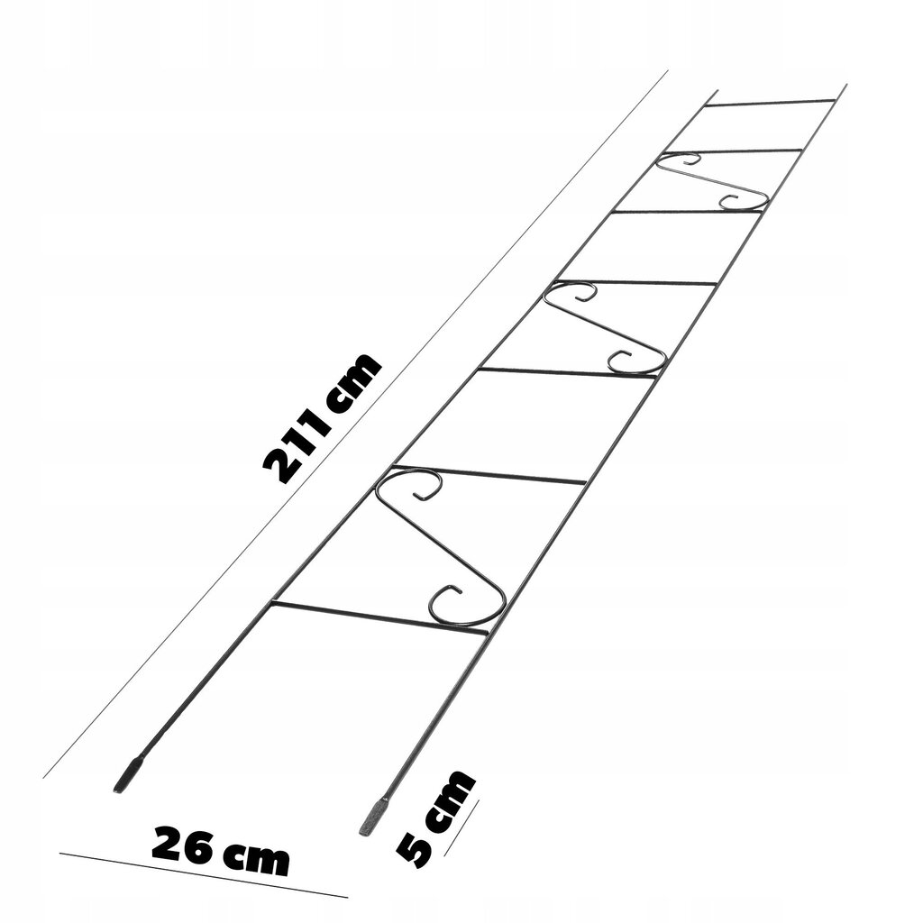 Tikkaat tukeva puutarhaseppele kukille 210cm hinta ja tiedot | Puutarhapaviljongit | hobbyhall.fi