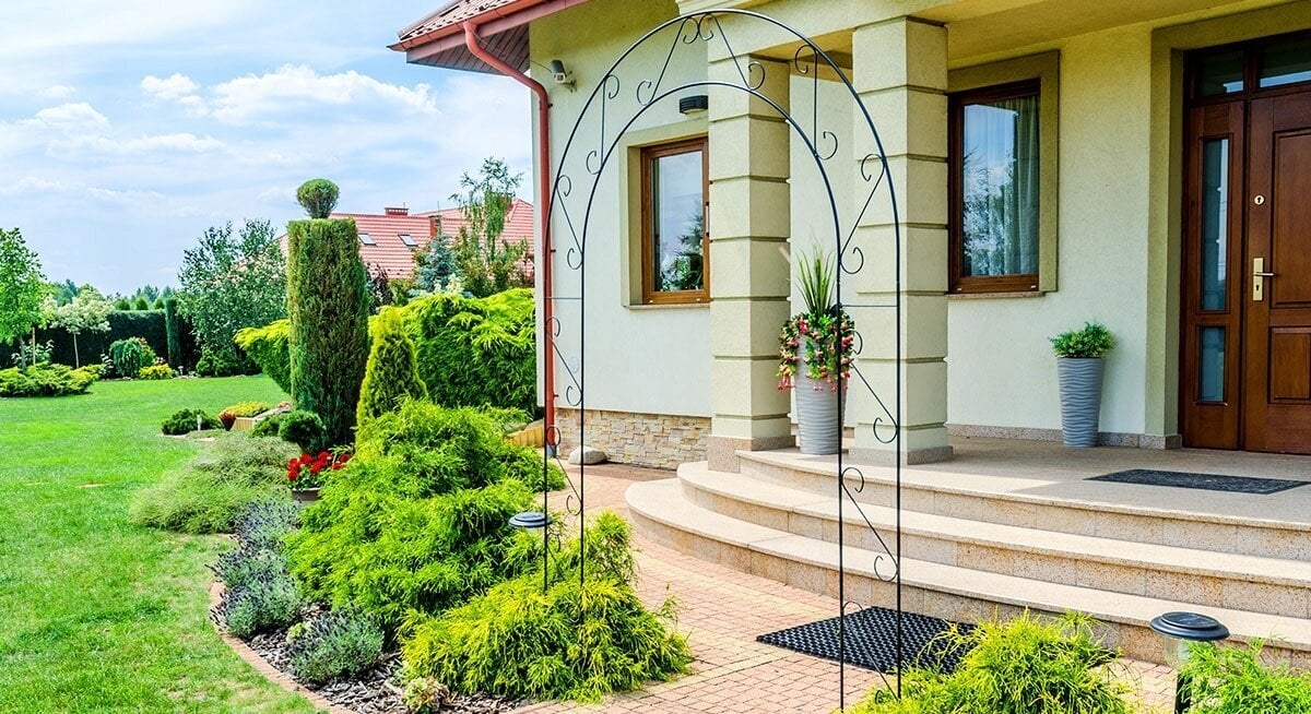 Garden Pergola metallikaari kukille ruusuille 240cm hinta ja tiedot | Puutarhapaviljongit | hobbyhall.fi