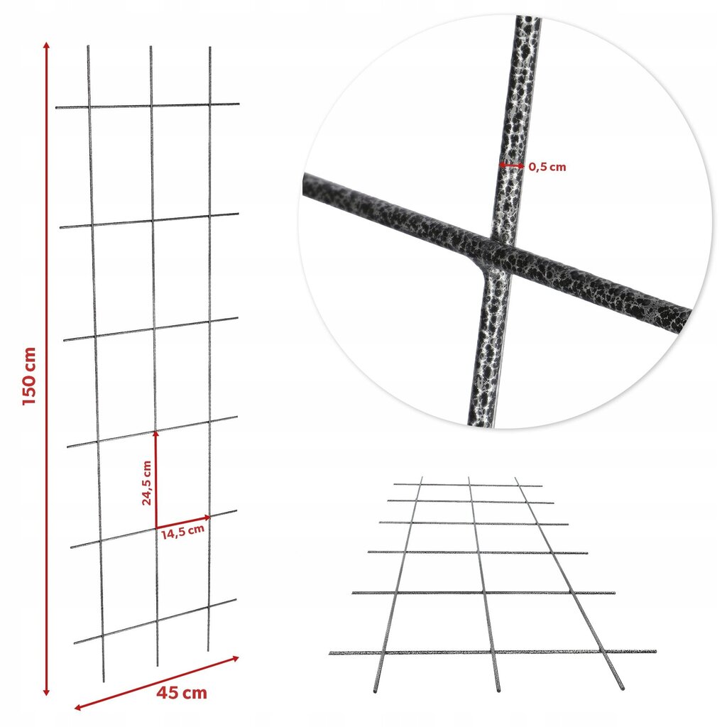 Puutarhasäleikkö kukille kiipeilykasveille 45x150 hinta ja tiedot | Puutarhapaviljongit | hobbyhall.fi