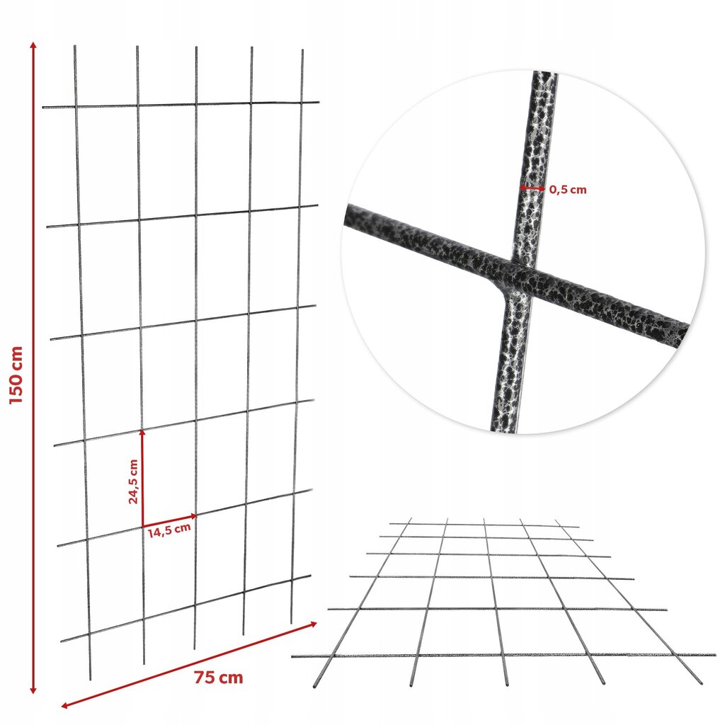 Puutarhasäleikkö kukille kiipeilykasveille 75x150 hinta ja tiedot | Kukkatelineet ja kukkapöydät | hobbyhall.fi