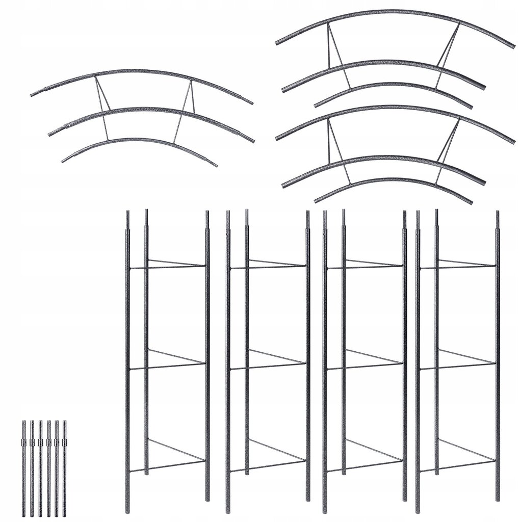 Puutarha Pergola Kukkakaari, Metalli, 273 cm hinta ja tiedot | Puutarhapaviljongit | hobbyhall.fi