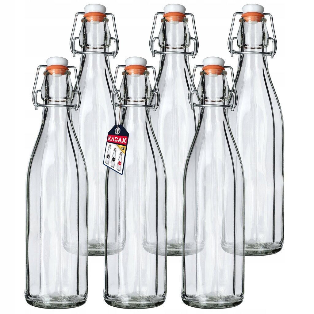 Lasipullo korkilla, 500ml, 6 kpl hinta ja tiedot | Säilöntä | hobbyhall.fi