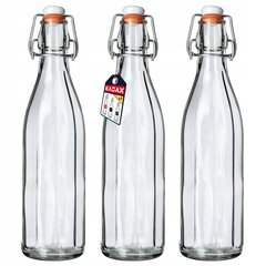 3x Lasipullo Tinktuura Pullot Viiniliköörit Moonshine 1000ml 1L hinta ja tiedot | Säilöntä | hobbyhall.fi