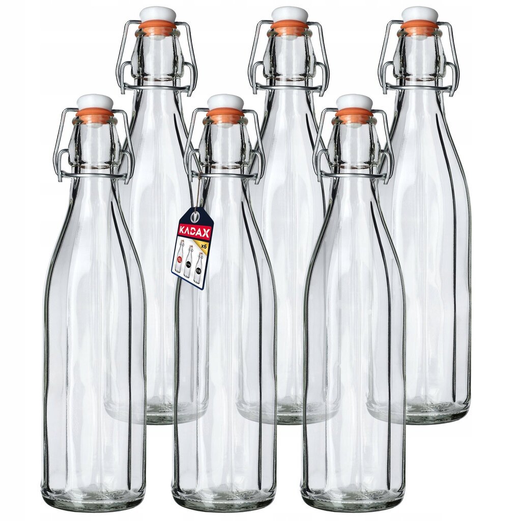 Lasipullo korkilla oliivimehua varten 1000ml 6 kpl hinta ja tiedot | Säilöntä | hobbyhall.fi