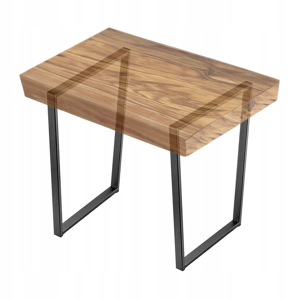 2x metalliset pöytäjalat loft trapezoidal Industrial Desk 60x75 cm hinta ja tiedot | Peilipöydät | hobbyhall.fi