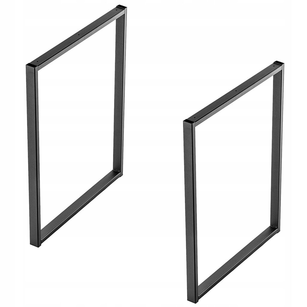 2x Metal Loft suorakaiteen muotoiset teollisuuspöydän jalat 60x75 cm hinta ja tiedot | Peilipöydät | hobbyhall.fi