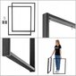 2x Metal Loft suorakaiteen muotoiset teollisuuspöydän jalat 60x75 cm hinta ja tiedot | Peilipöydät | hobbyhall.fi