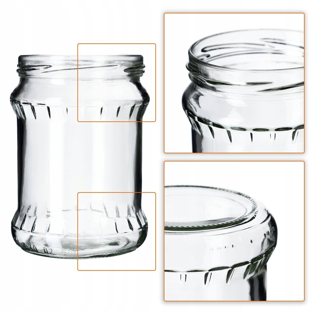 16x Lasipurkki 500ml Mason Jars Jar Hunajahillo Kurkkumehu hinta ja tiedot | Säilöntä | hobbyhall.fi